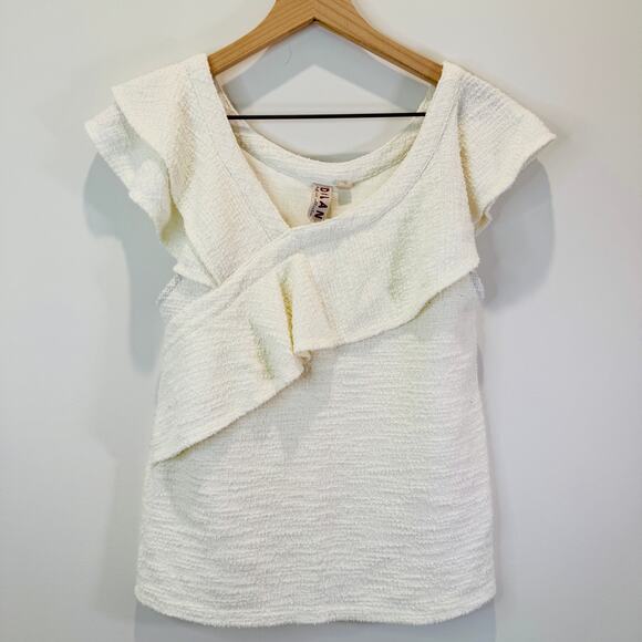 Anthropologie Dolan Sleeveless Top Women's XS Flutter Textured Thick Knit Whimsy - Picture 1 of 12